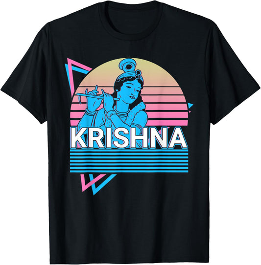 Krishna Hindu God Ancient Hindu Mythology T-Shirt - T-Shirt | Black