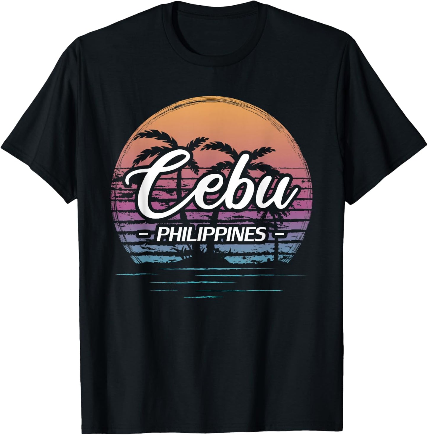 Vintage Philippines Vacation Travel Asia Cebu T-Shirt - T-Shirt | Black