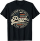 Papi The Man The Myth The Legend Us Flag Father's Day T-Shirt - T-Shirt | Black