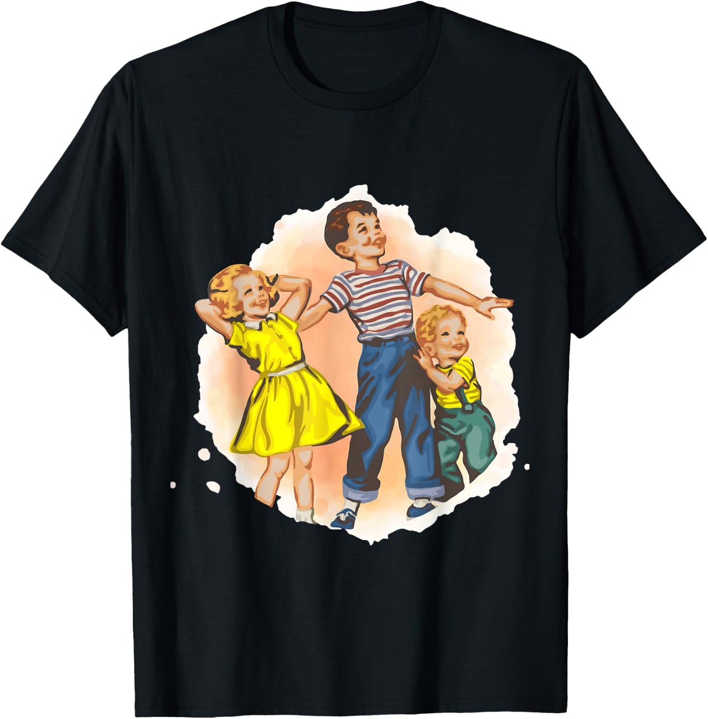 Dick and Jane with Baby T-Shirt - T-Shirt | Black