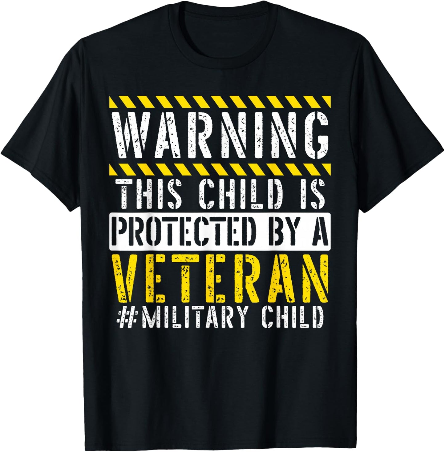 This Child Is Protected By A Veteran Military Child Month T-Shirt - T-Shirt | Black