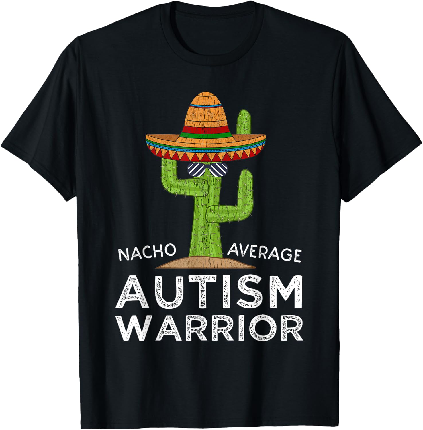 Fun Cute Autistic Support | Funny Autism Warrior Awareness T-Shirt - T-Shirt | Black