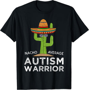 Fun Cute Autistic Support | Funny Autism Warrior Awareness T-Shirt - T-Shirt | Black