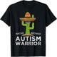 Fun Cute Autistic Support | Funny Autism Warrior Awareness T-Shirt - T-Shirt | Black