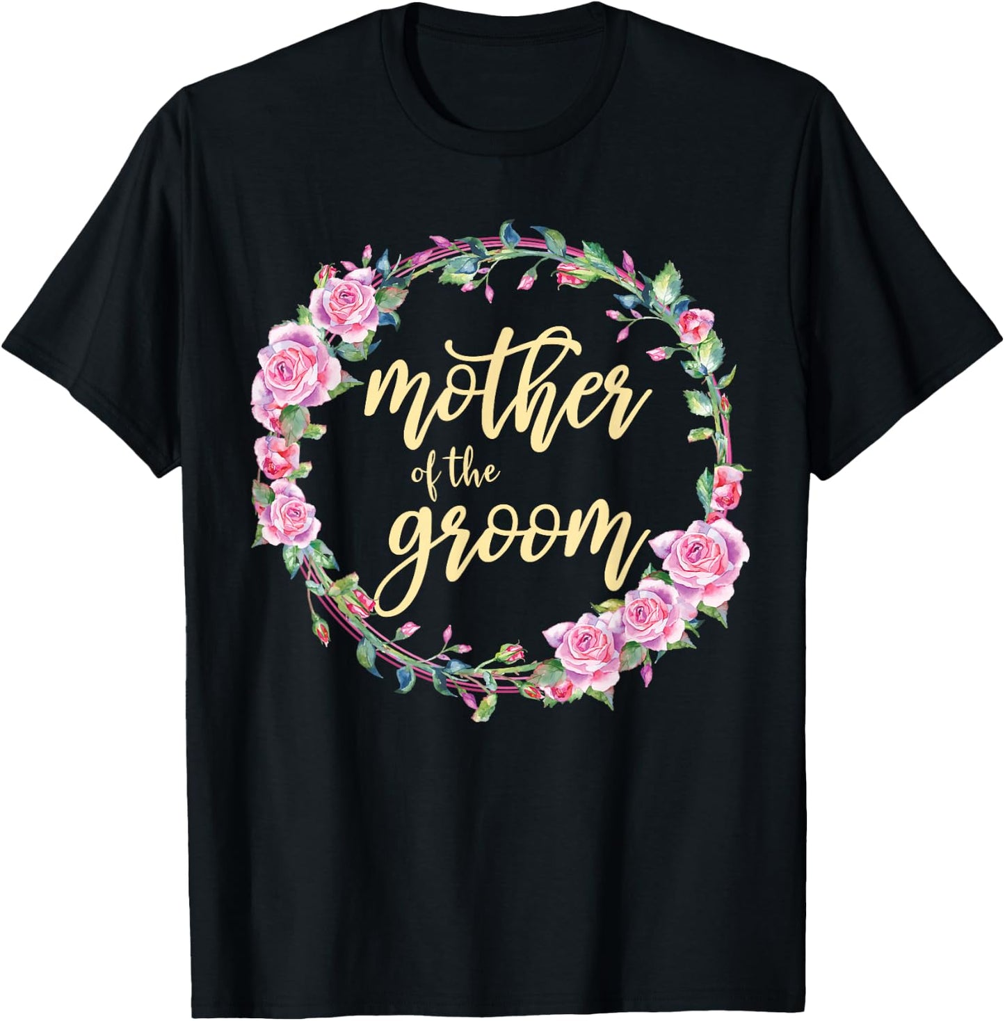 Matching Bridal Party Mother Of The Groom Wedding T-Shirt - T-Shirt | Black