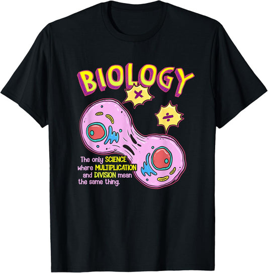 Teaching Biology Cell Science Teacher Funny Quote T-Shirt - T-Shirt | Black
