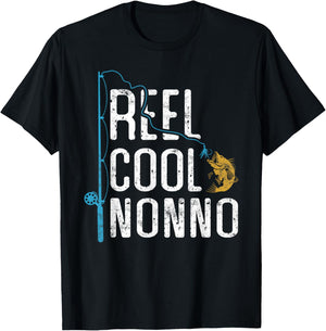 Fishing Reel cool Nonno Father’s Day gift Fisherman Nonno T-Shirt - T-Shirt | Black
