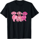Breast Cancer Dachshunds Pink Dachshunds Ribbon Doxie's T-Shirt - T-Shirt | Black