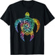 Colorful Turtle Watercolor Maori Ocean Scuba T-Shirt - T-Shirt | Black