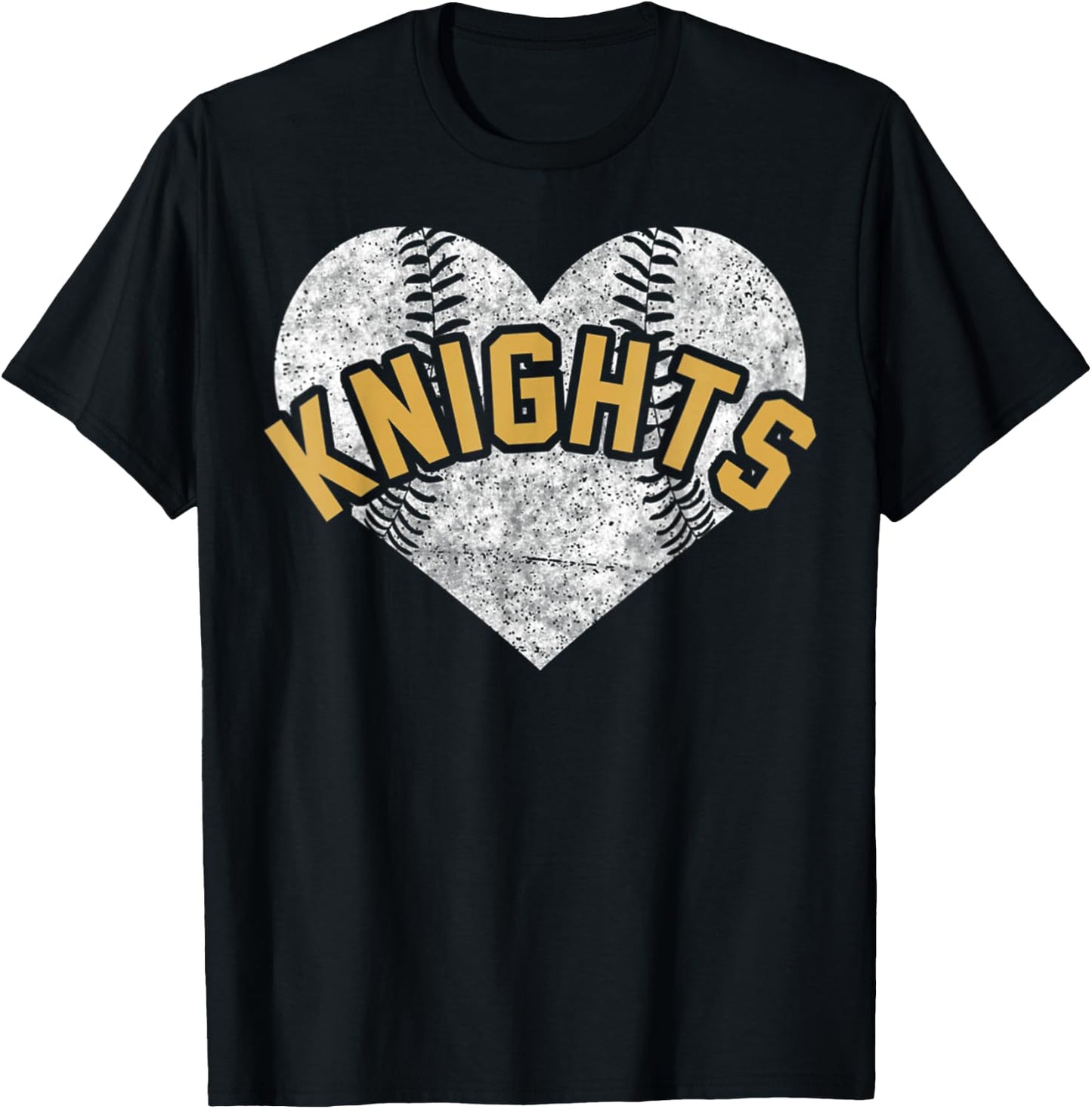 Knights Baseball Softball Shirt High School Team Mascot Mom T-Shirt - T-Shirt | Black