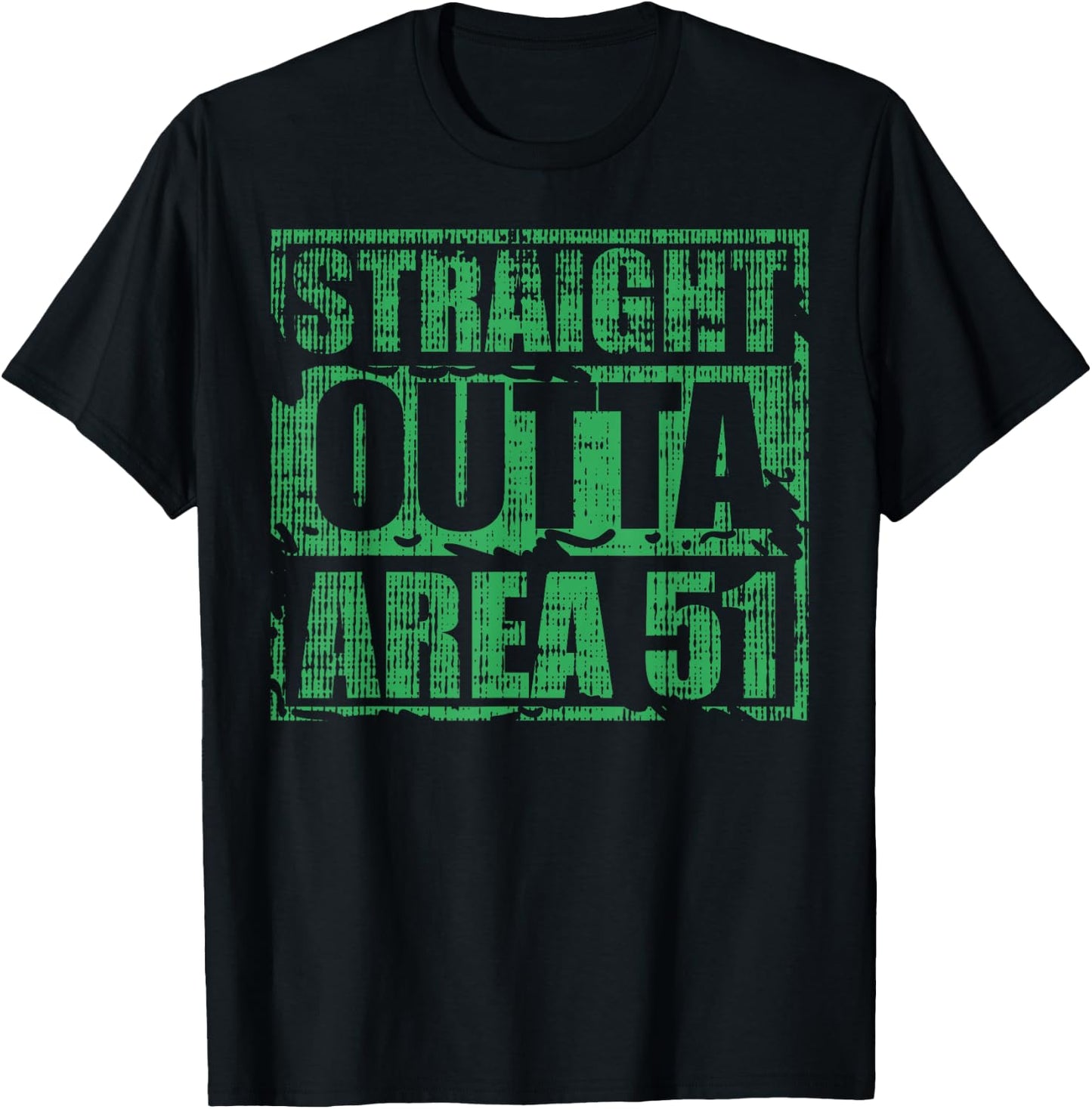 Straight Outta Area 51 Funny Nevada 09/20/19 Alien UFO ET T-Shirt - T-Shirt | Black