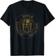 Honor Strength Discipline Warrior Spartan Soldier Helmet T-Shirt - T-Shirt | Black