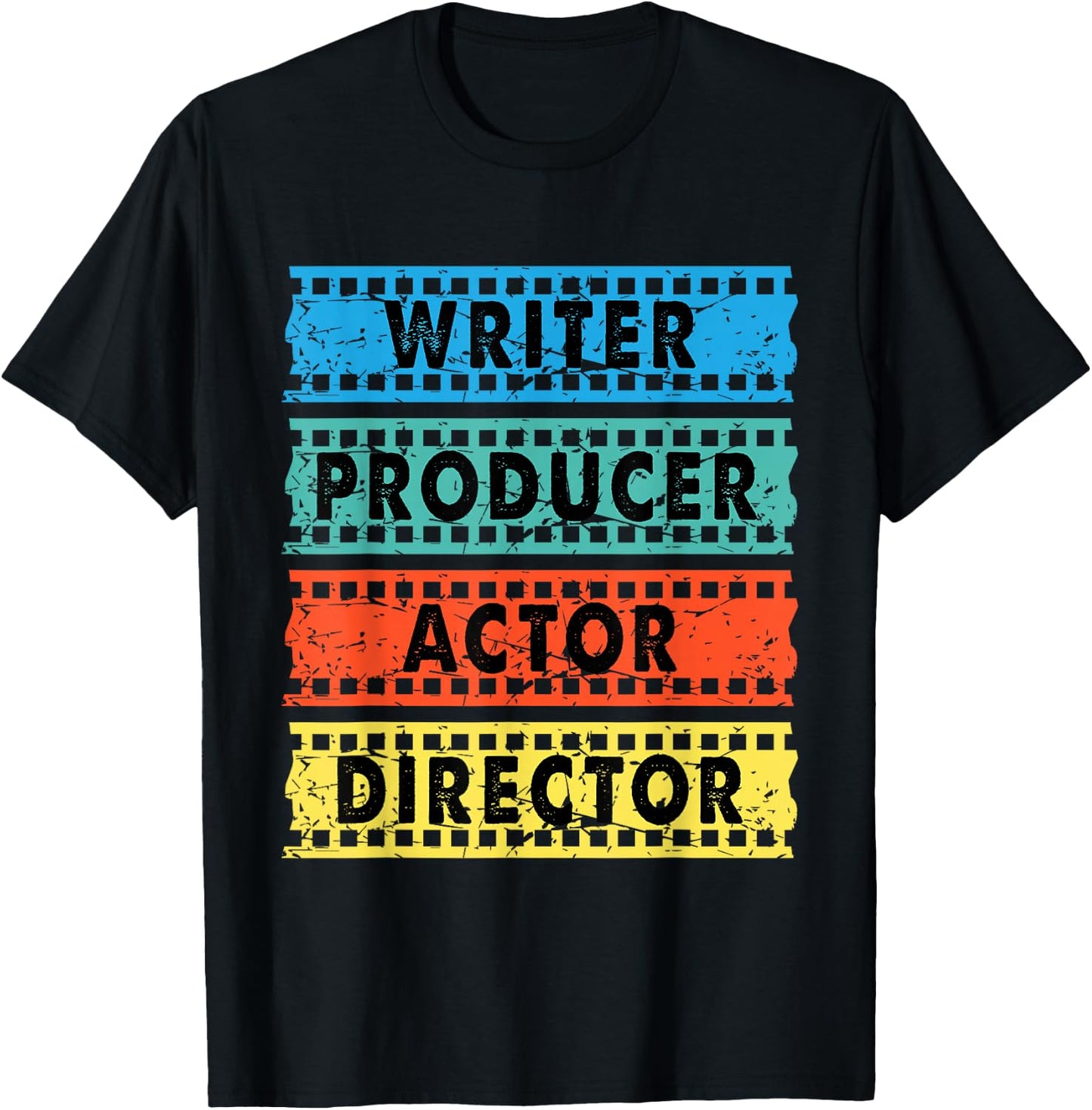 Writer Producer Actor Director - Movie Filmmaker Filmmaking Small T-Shirt - T-Shirt | Black