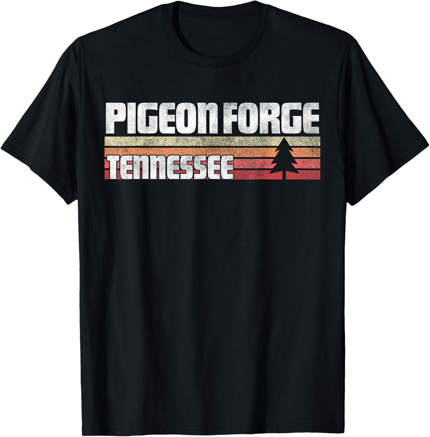 Pigeon Forge Tennessee TN Gift Retro Vintage 70s 80s 90s T-Shirt - T-Shirt | Black