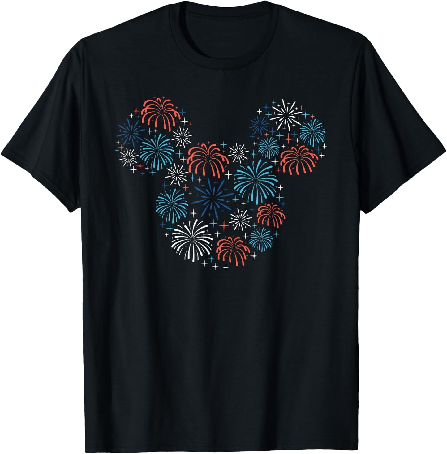 Disney Mickey Mouse Fireworks Americana T-Shirt - T-Shirt | Black