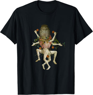 Hieronymus Bosch The Garden of Earthly Delights Owl T-Shirt - T-Shirt | Black