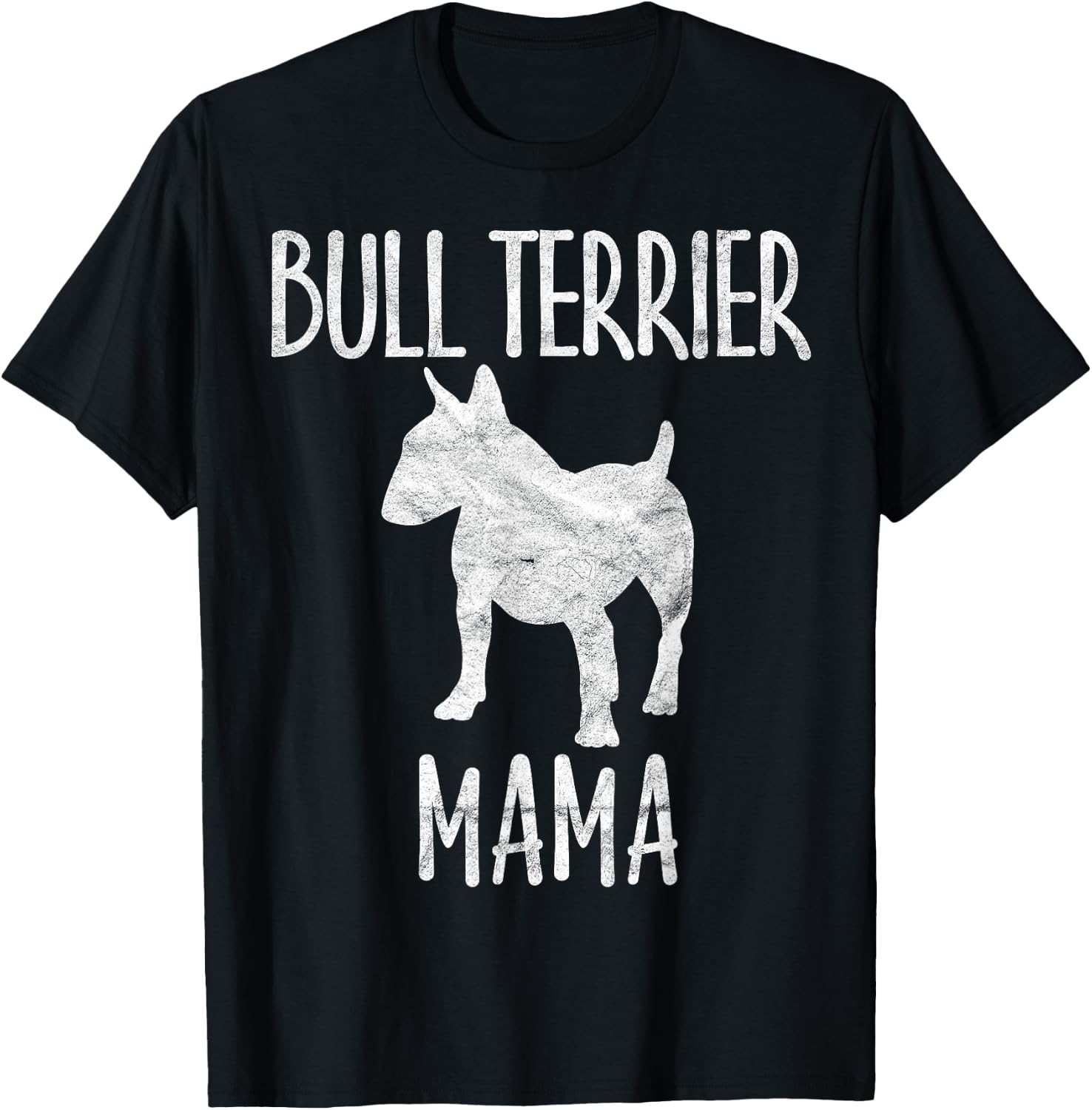 Vintage Bull Terrier Mama Gift Bully Mom Dog Owner Mother T-Shirt - T-Shirt | Black