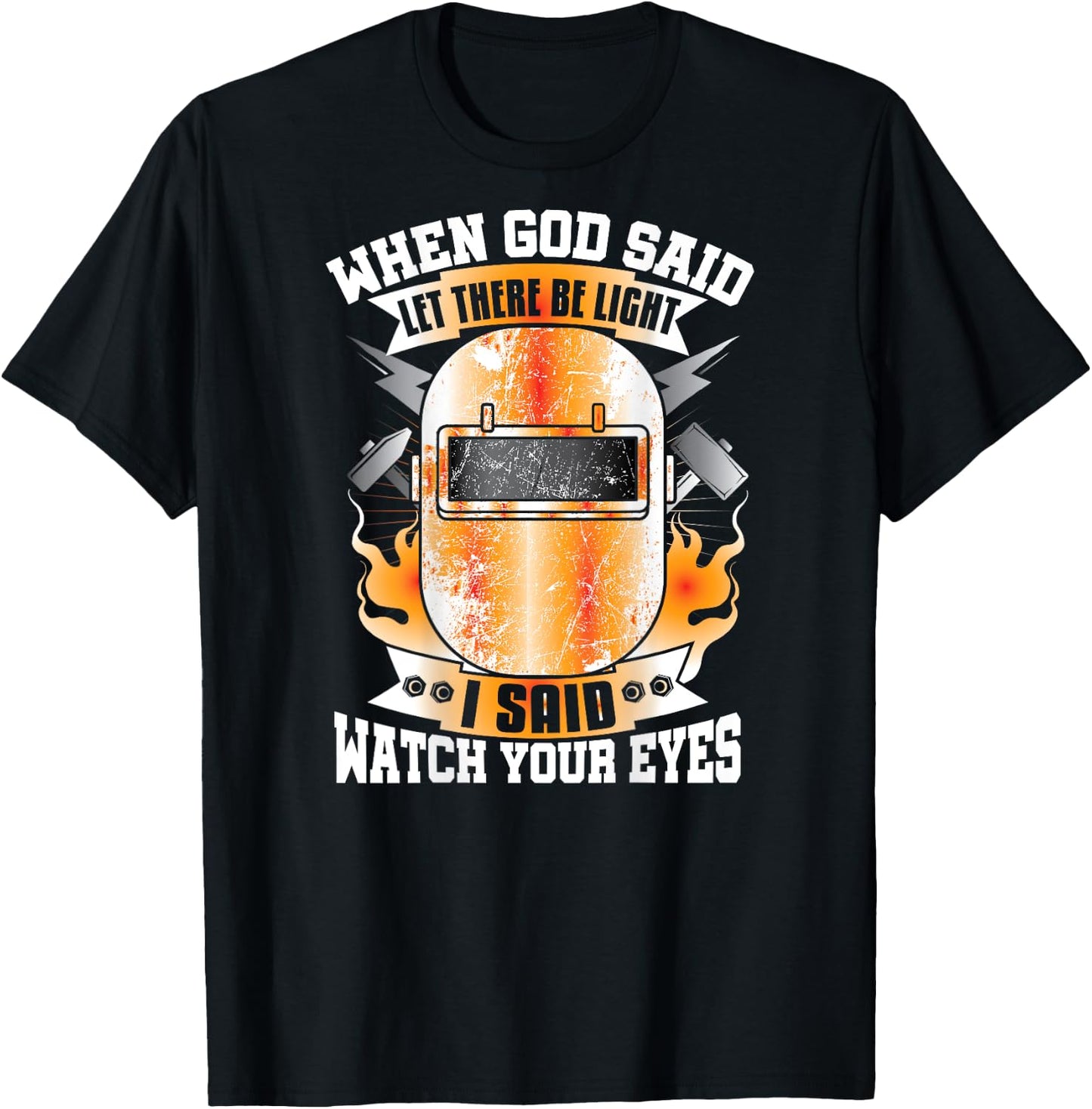 Welder Gifts Funny Welding Image On Back Of Shirt T-Shirt - T-Shirt | Black