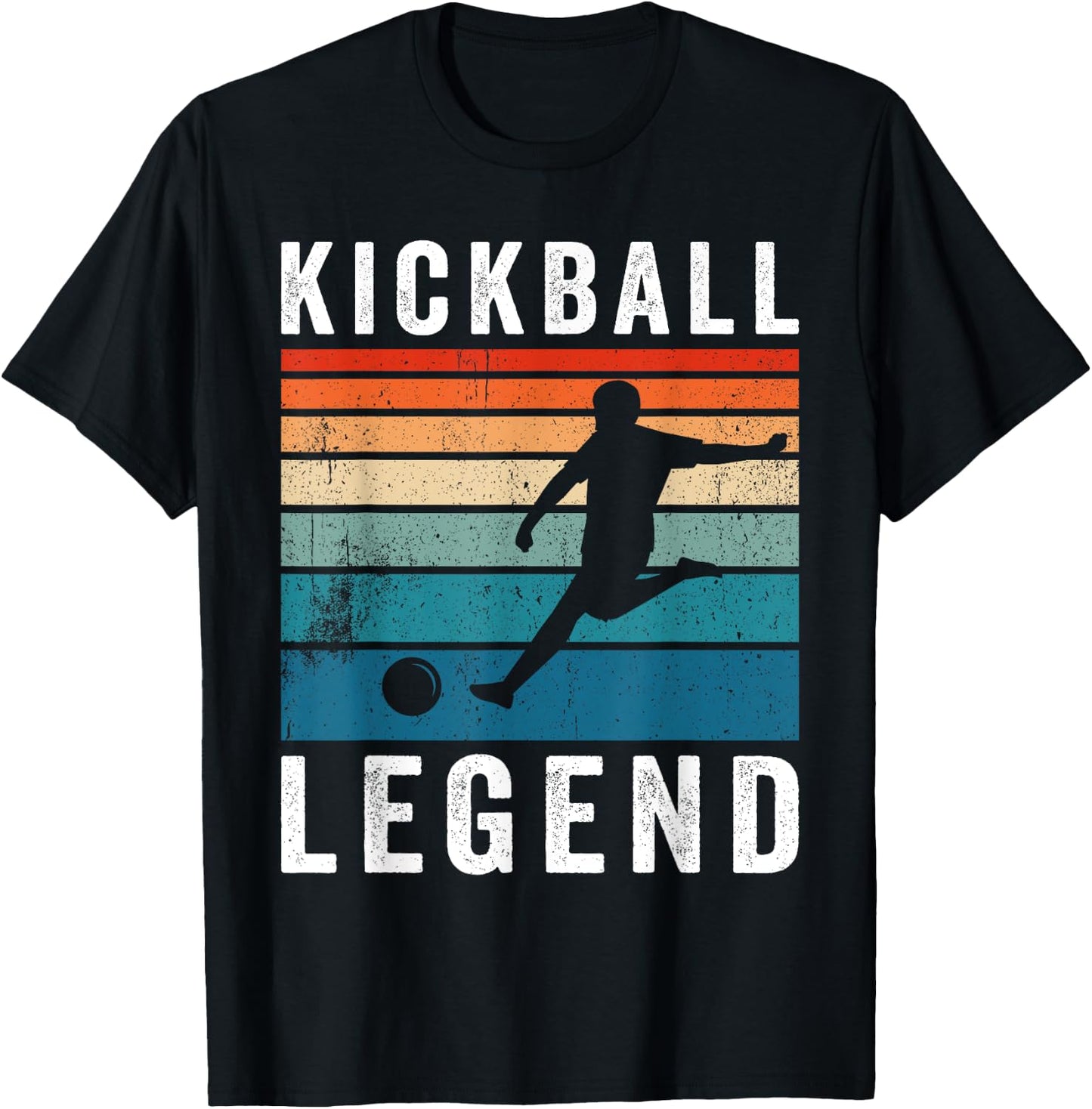 Kickball Legend Funny Kickball Player Retro Kickball T-Shirt - T-Shirt | Black