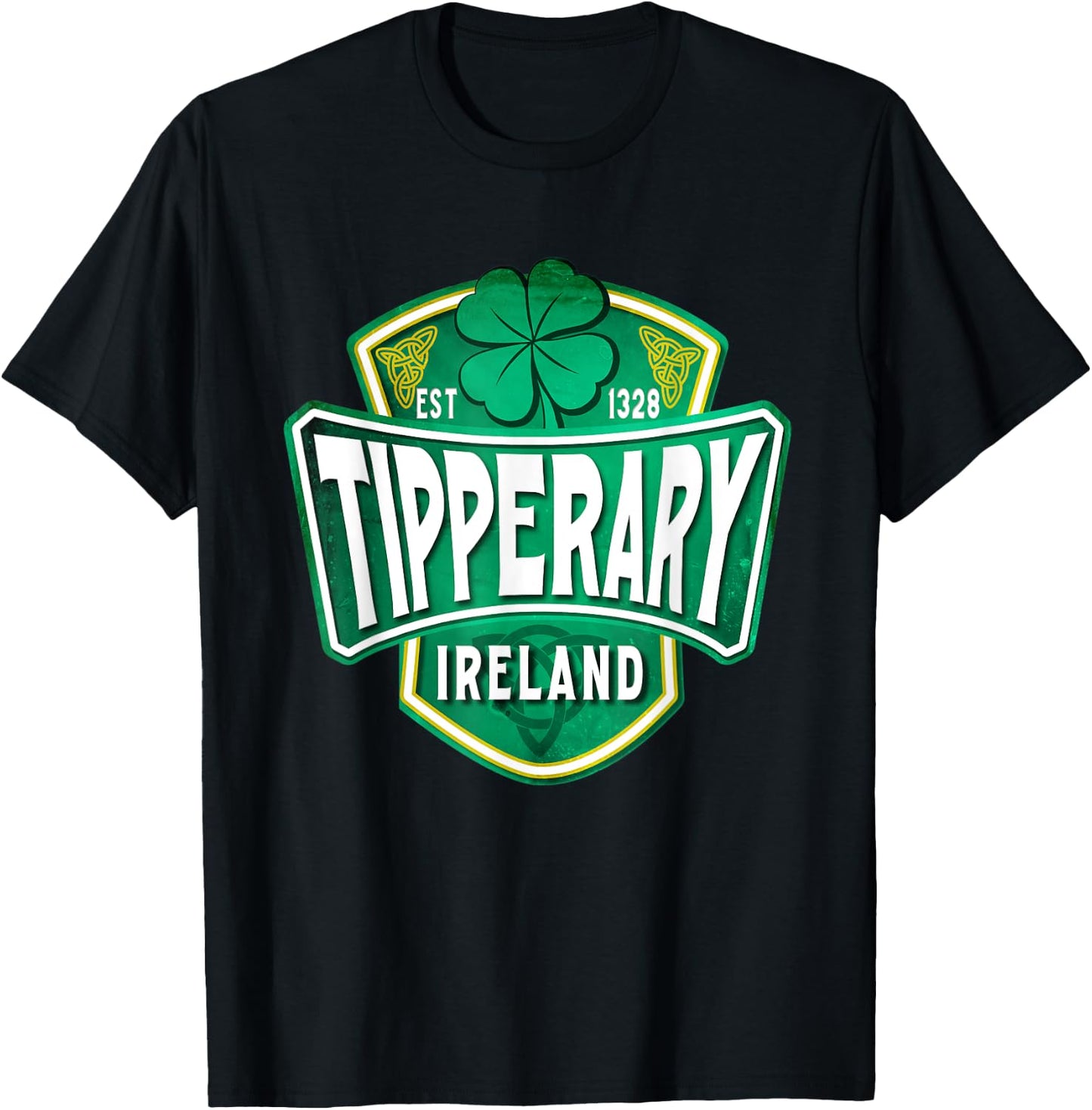 County Tipperary Ireland Irish Gaelic Football Hurling Badge T-Shirt - T-Shirt | Black