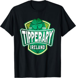 County Tipperary Ireland Irish Gaelic Football Hurling Badge T-Shirt - T-Shirt | Black