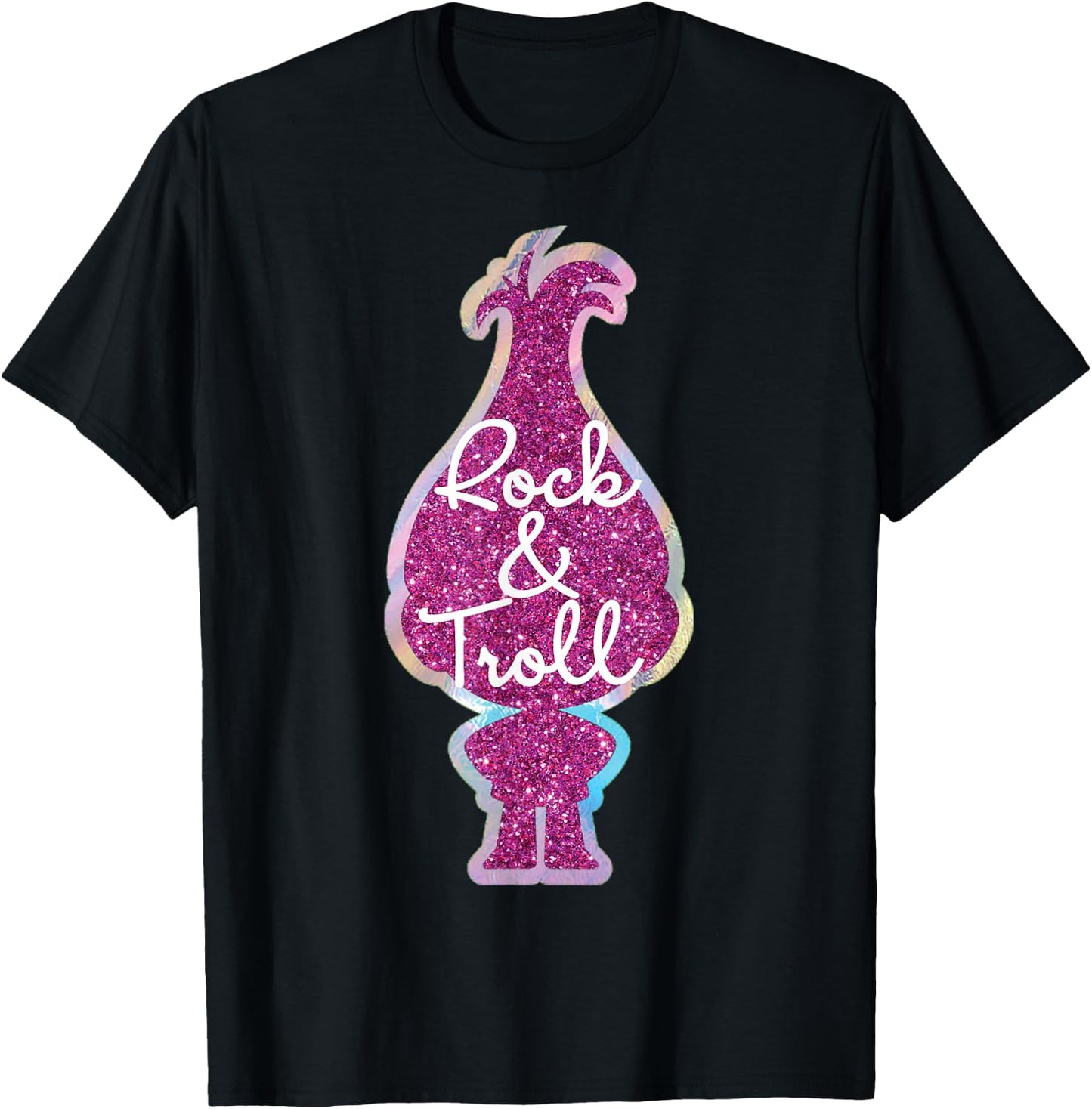 DreamWorks Trolls Rock & Troll Sparkle T-Shirt - T-Shirt | Black