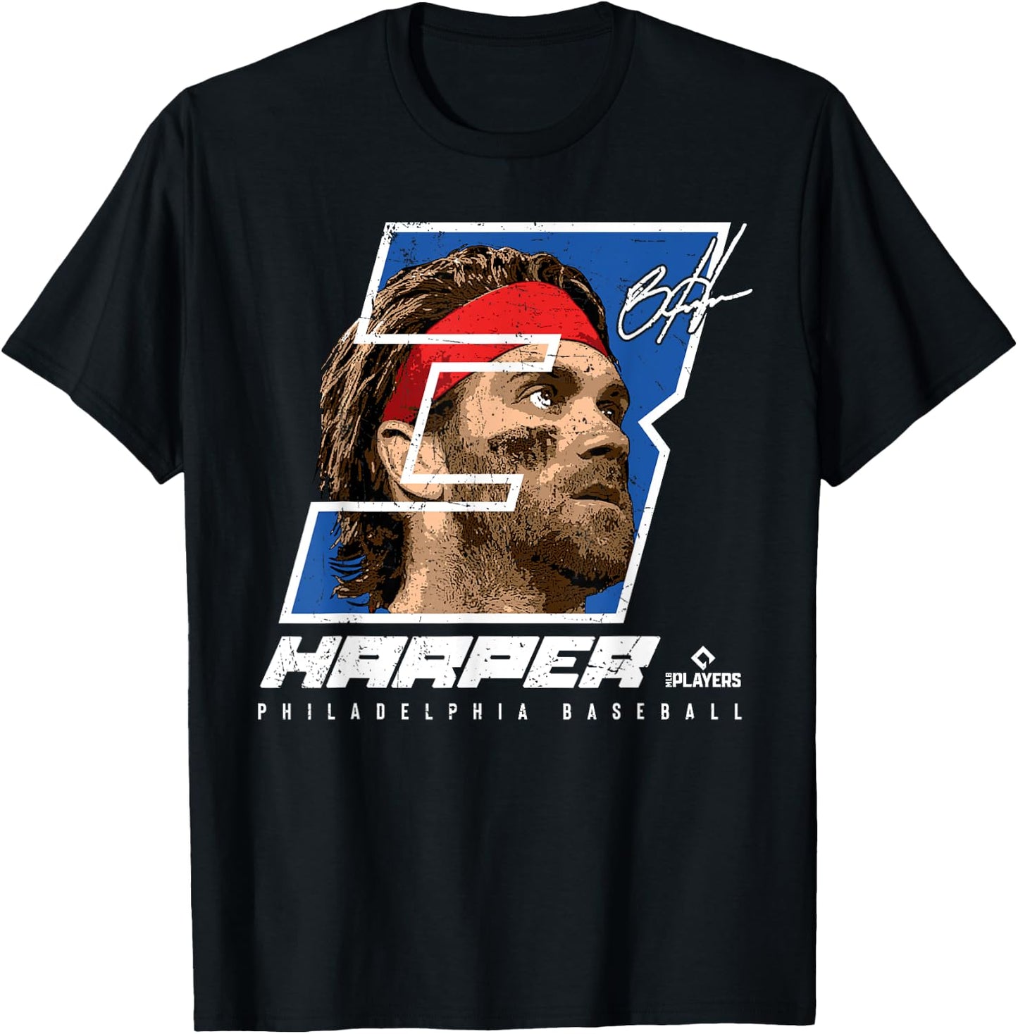 Bryce Harper - Silhouette Bam Bam Philadelphia MLBPA T-Shirt - T-Shirt | Black
