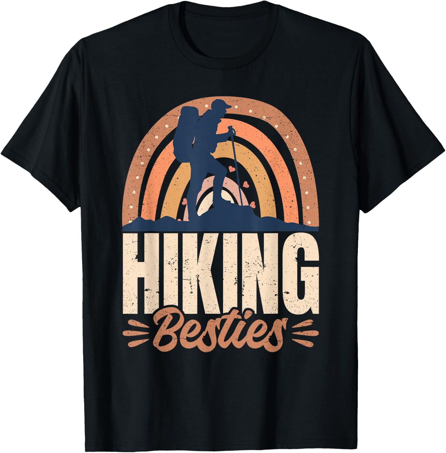 Hiking Besties BFF Best Friends Bestie T-Shirt - T-Shirt | Black
