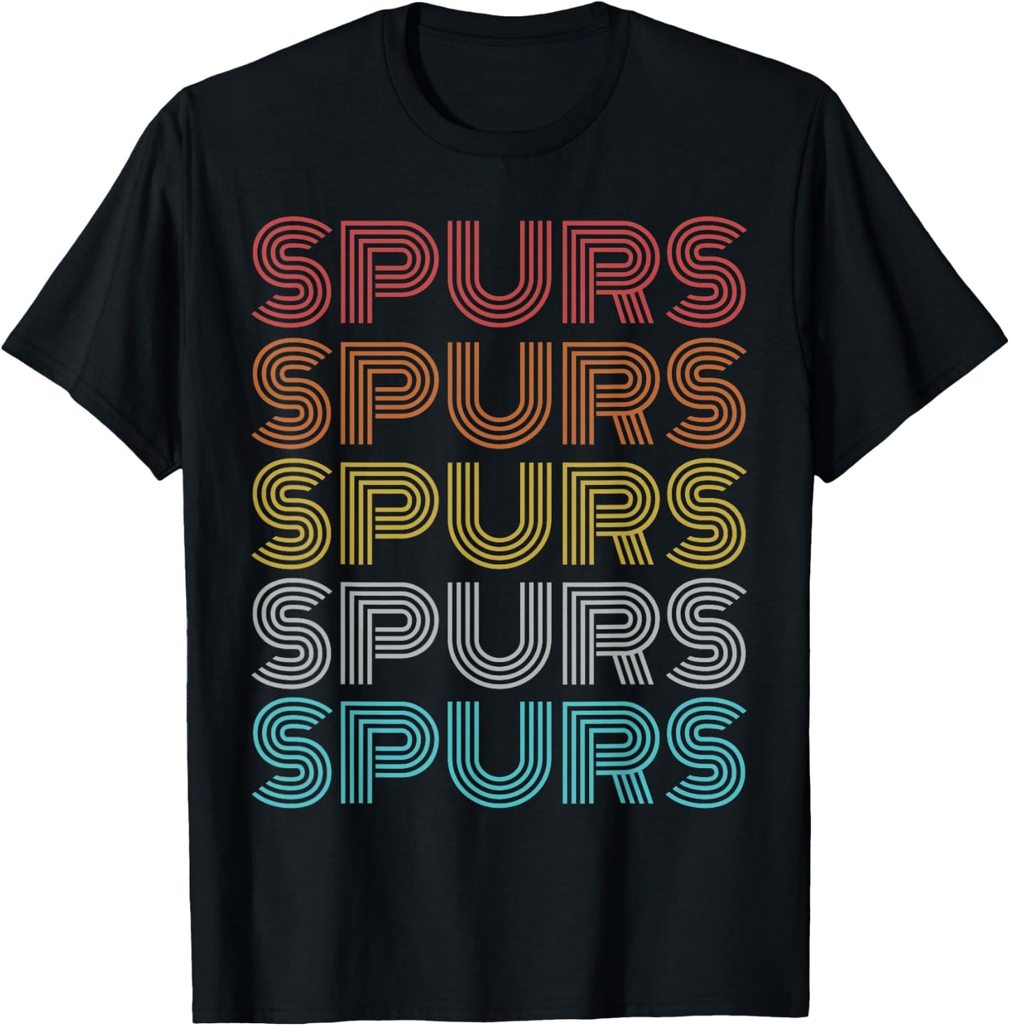 Retro Vintage Spurs T-Shirt - T-Shirt | Black