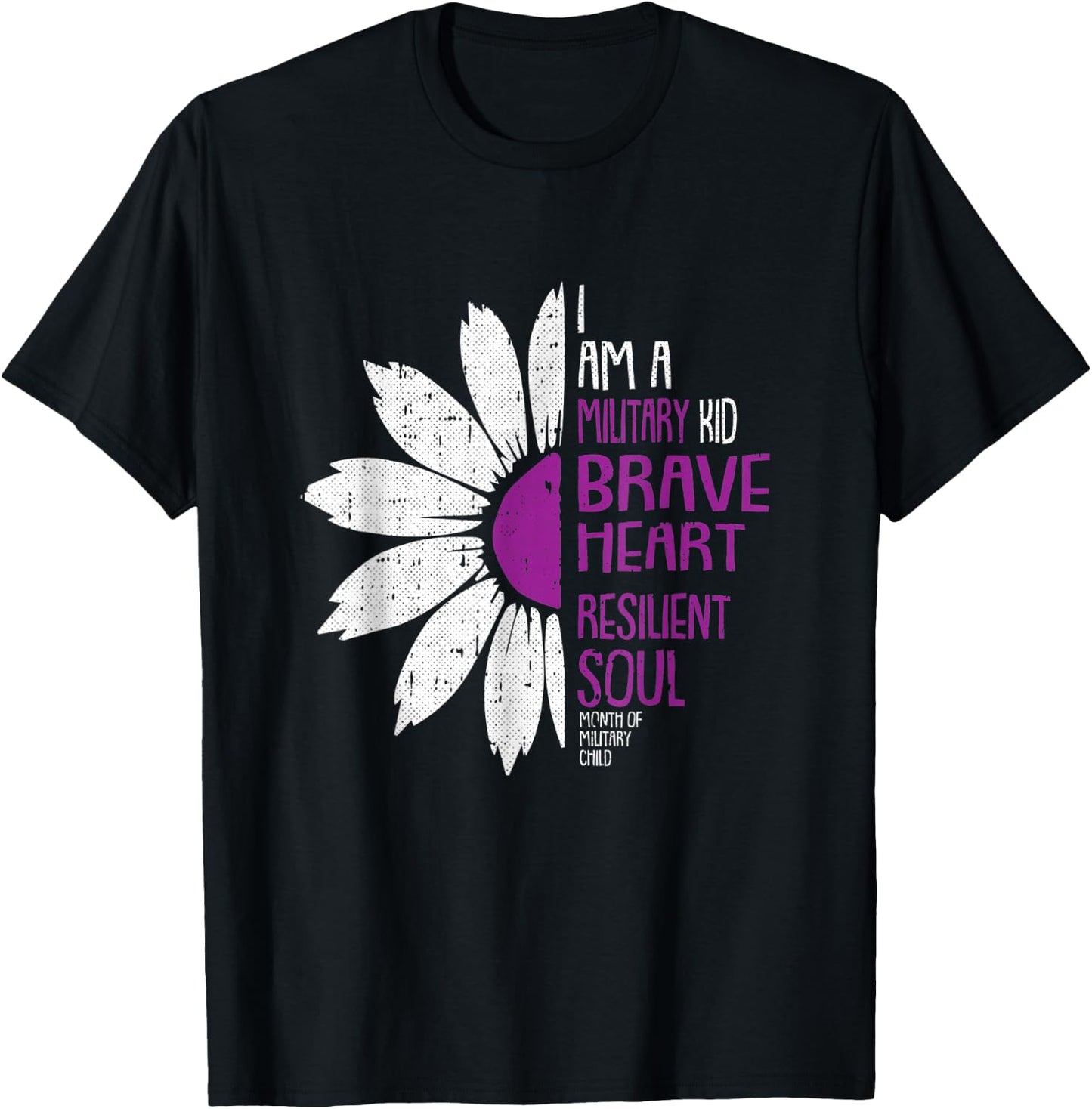 Im A Military Kid Month Of The Military Child Army Soldier T-Shirt - T-Shirt | Black