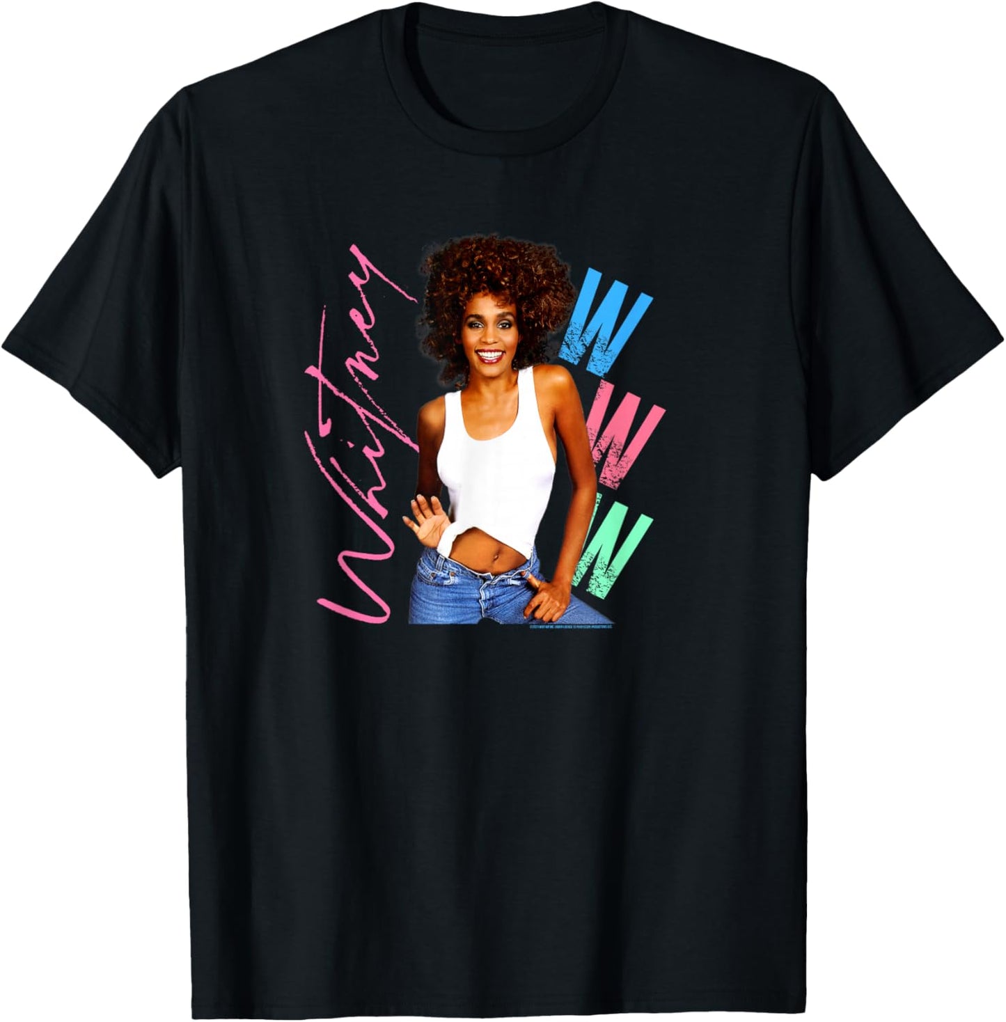 Whitney Houston I Wanna Dance with Somebody Small T-Shirt - T-Shirt | Black
