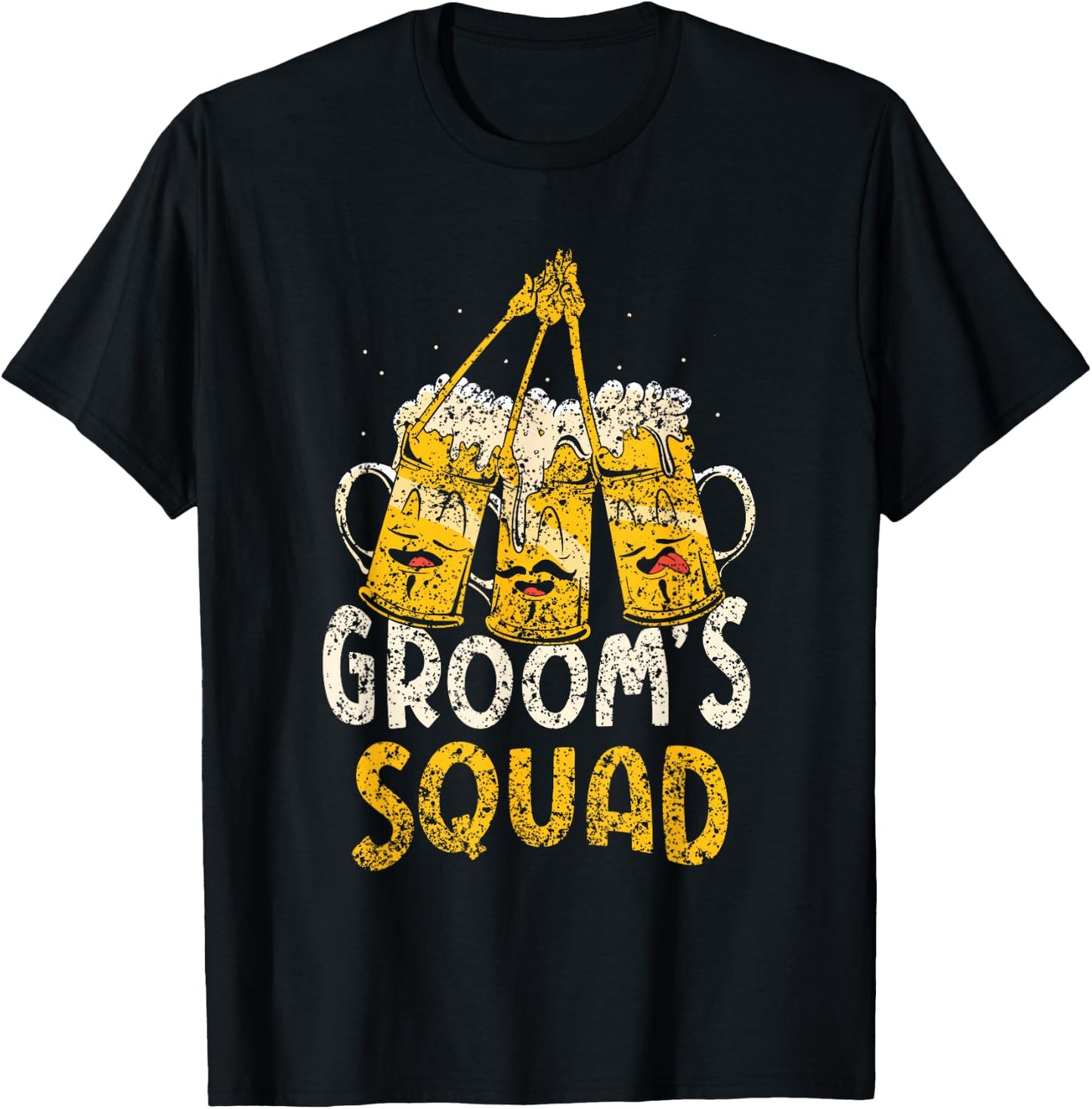 Groom's Squad Groom Party Bride Bachelor Team T-Shirt - T-Shirt | Black