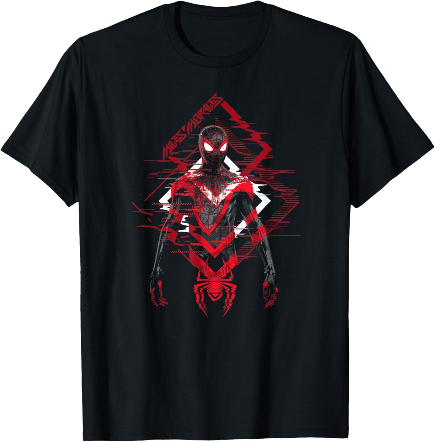 Marvel Spider-Man: Miles Morales Game Spidey Glitch T-Shirt - T-Shirt | Black