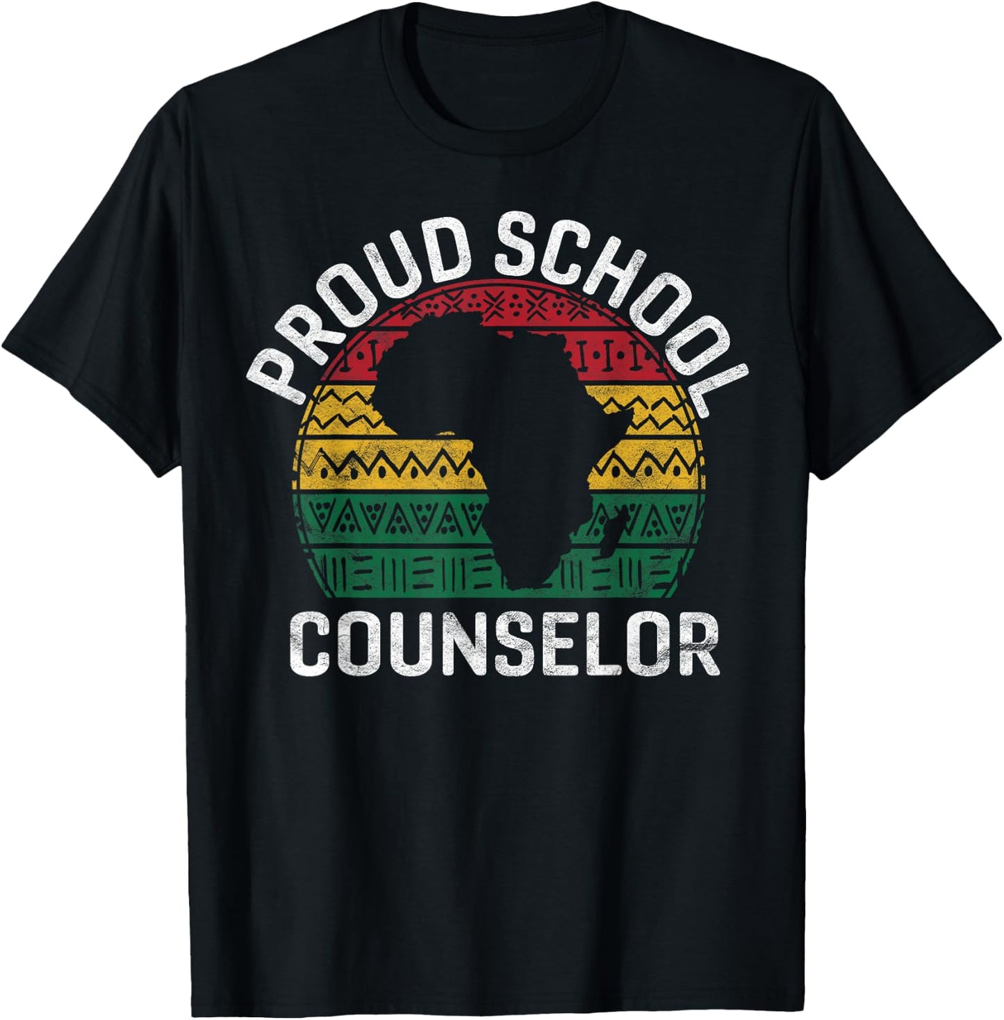 Proud School Counselor Gift Pride Black History Month Pupil T-Shirt - T-Shirt | Black