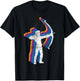 Blue Retro Vintage Archery Bow Hunting T-Shirt - T-Shirt | Black