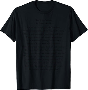 The New Colossus Emma Lazarus Poem Patriotic USA Gift T-Shirt - T-Shirt | Black