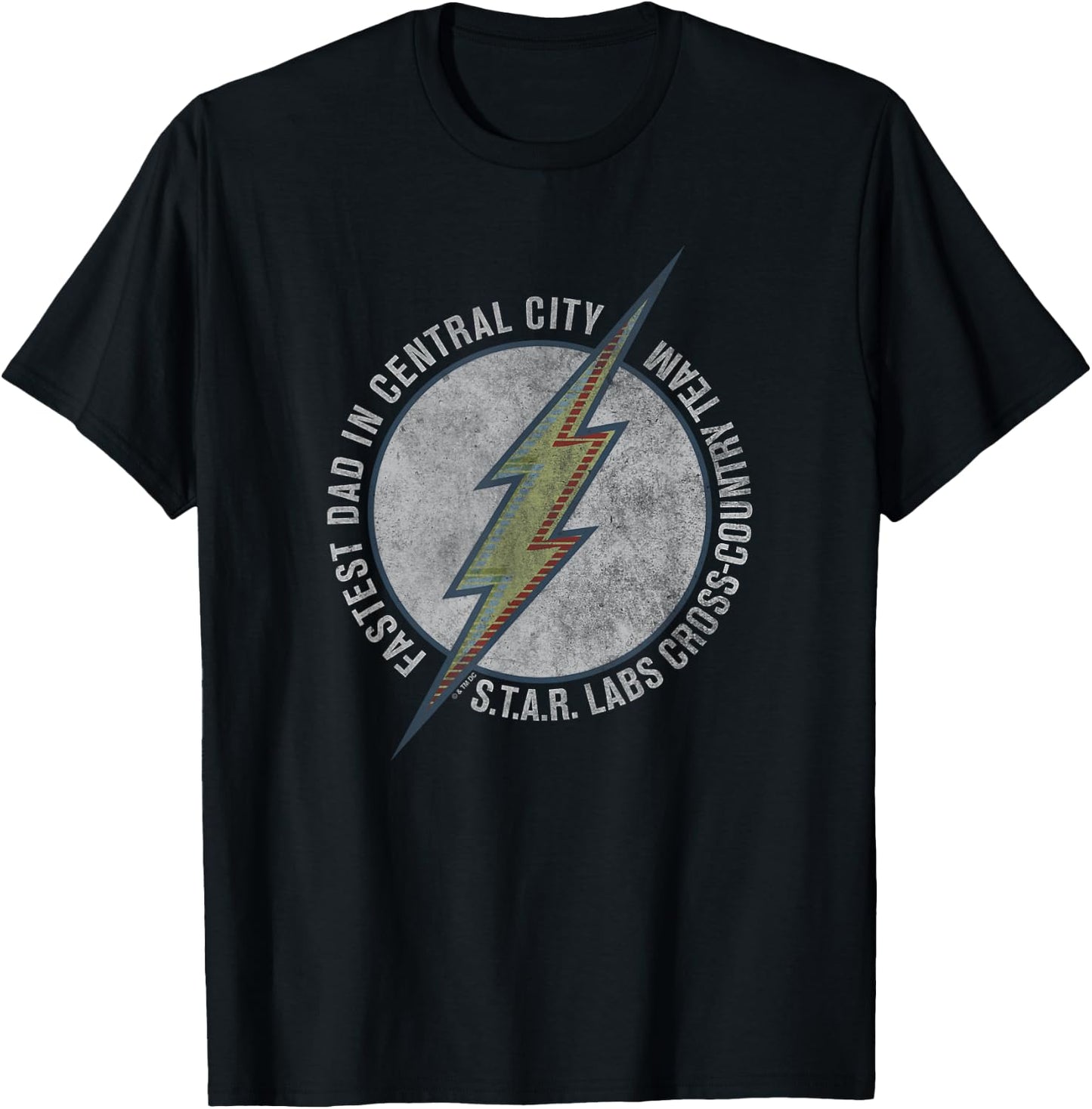 The Flash Father's Day Fastest Dad in Central City T-Shirt - T-Shirt | Black