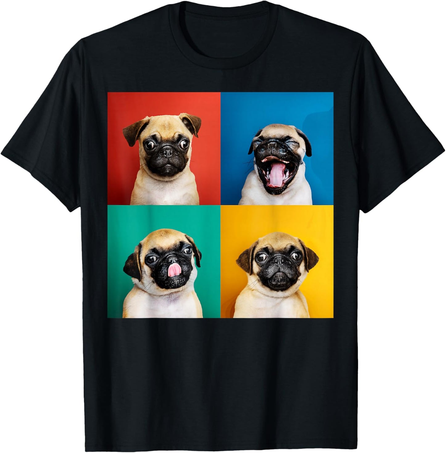 Pug Puppy Portrait Photos Carlino for Dog Lovers Small T-Shirt - T-Shirt | Black