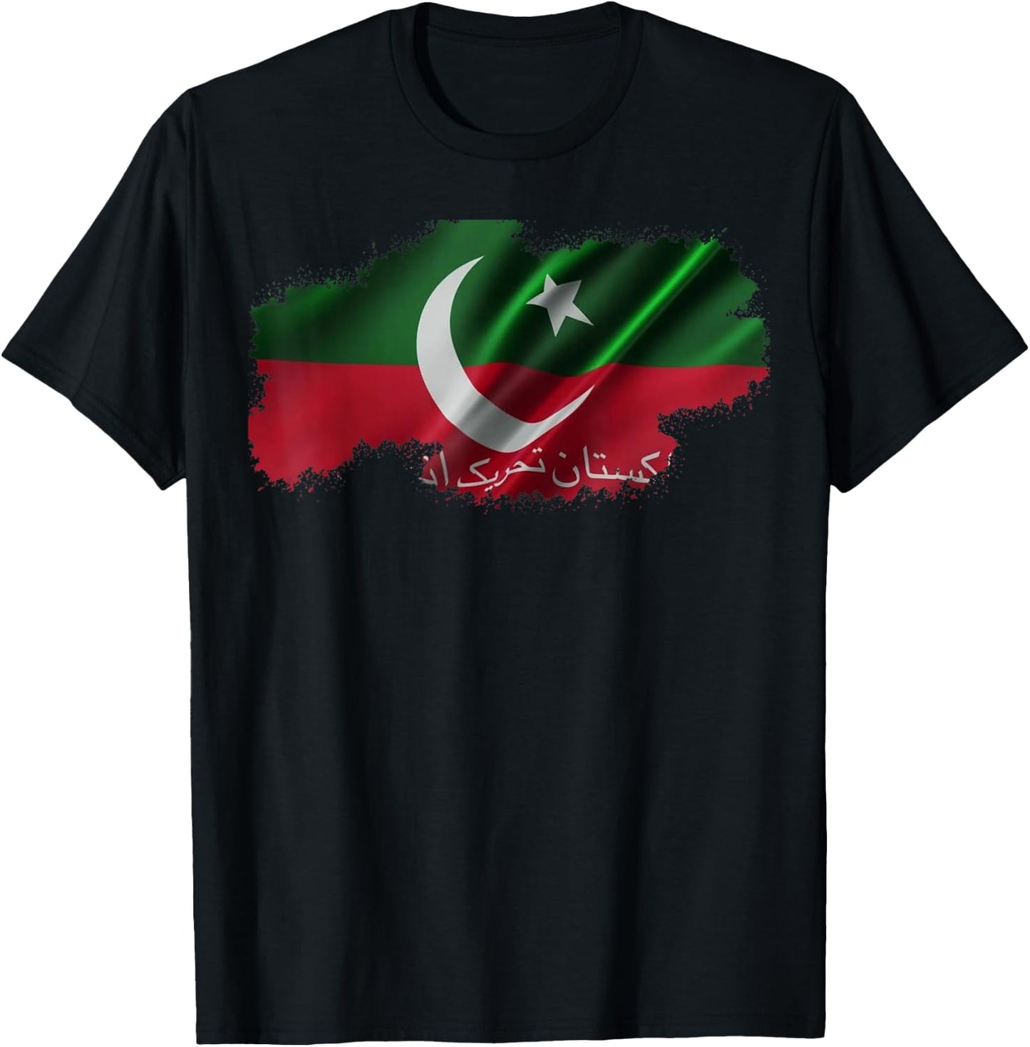 Imran Khan PTI Flag shirt Prime Minister Pakistan T-Shirt - T-Shirt | Black