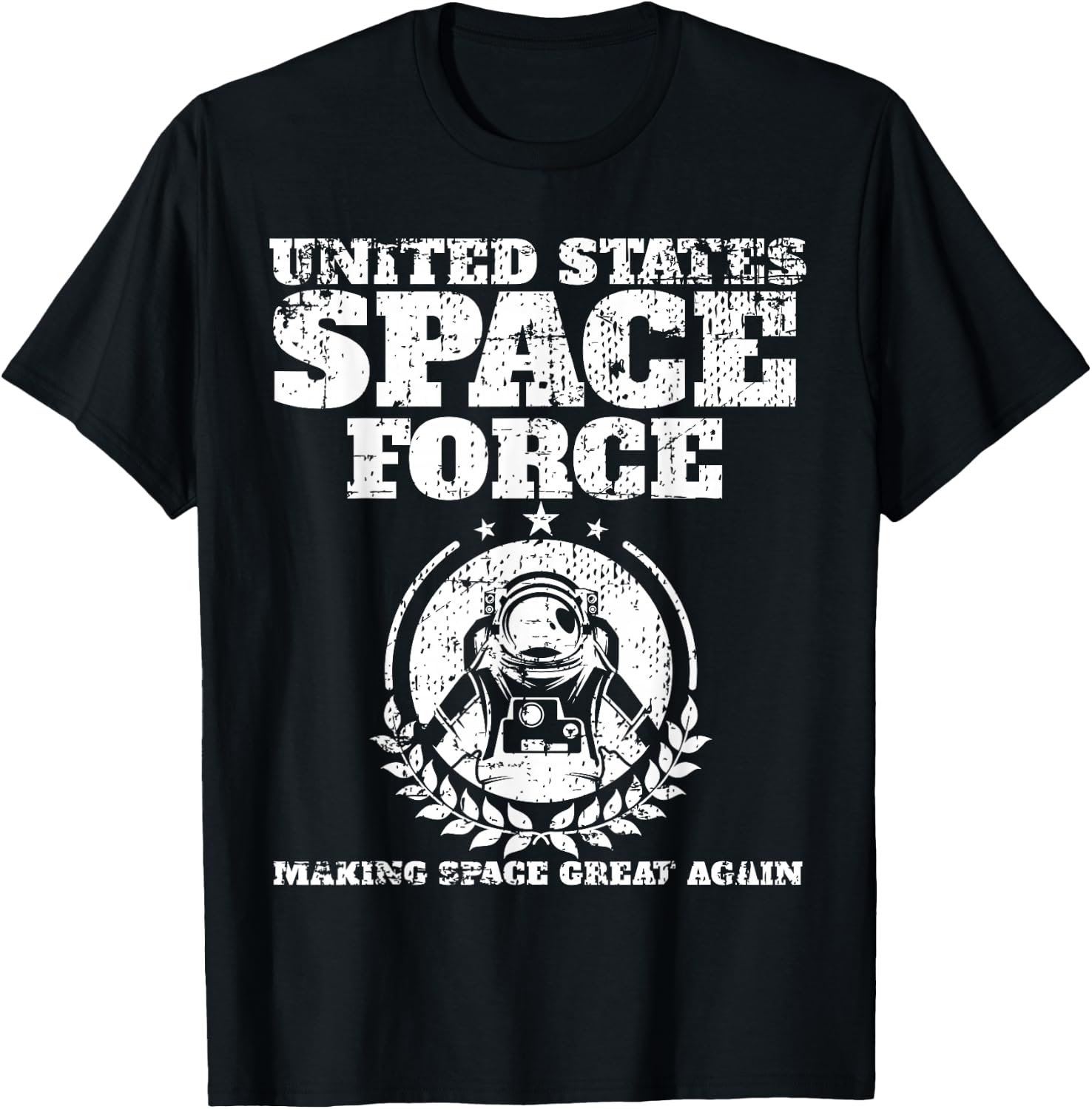 United States Space Force Make Space Great Again T-Shirt - T-Shirt | Black