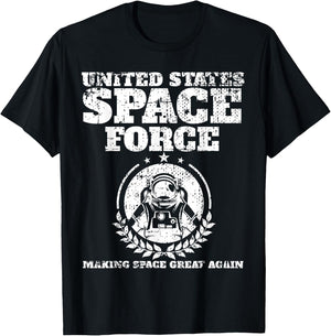 United States Space Force Make Space Great Again T-Shirt - T-Shirt | Black