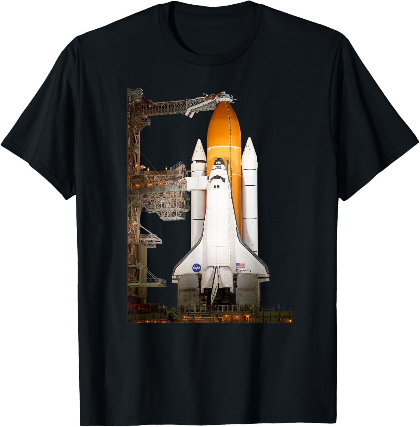 Space Shuttle Discovery Launch Pad Space Explorer T-Shirt - T-Shirt | Black