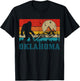 Oklahoma Bigfoot Vintage Mountains Hiking Camping Gift T-Shirt - T-Shirt | Black