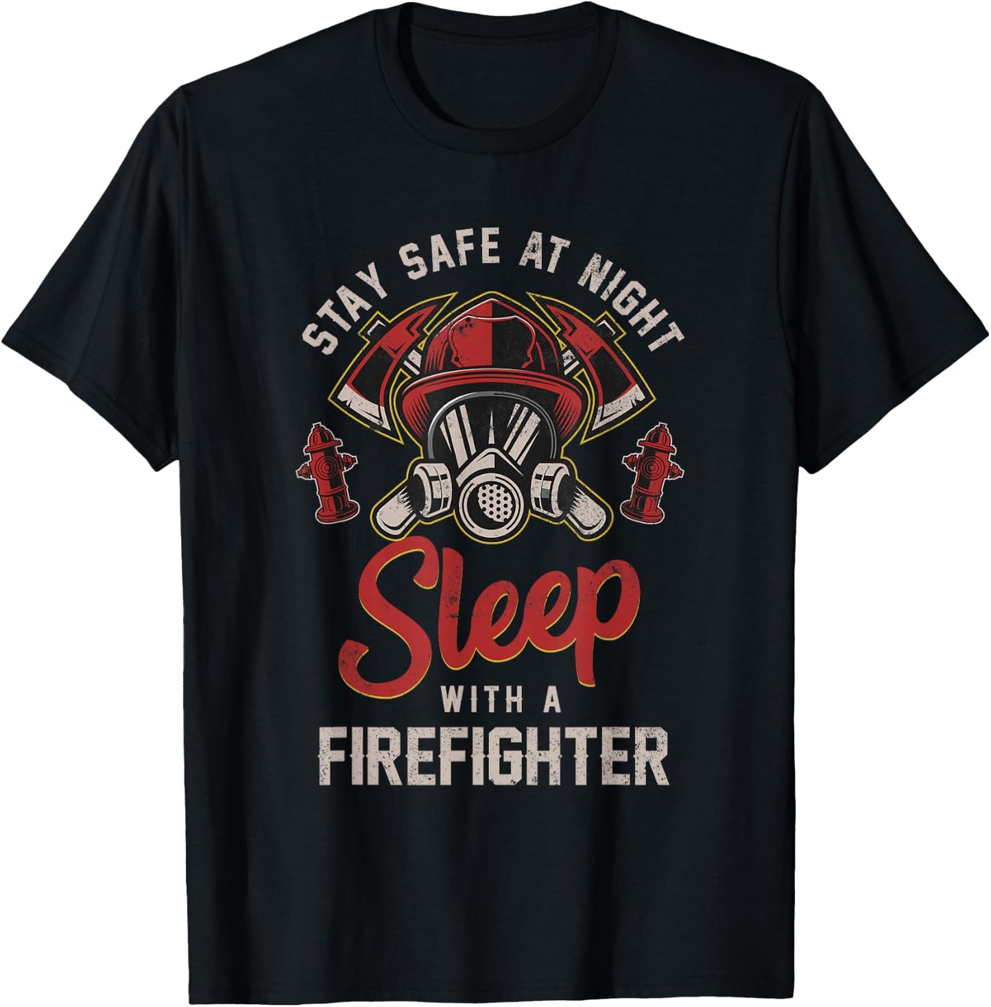Save yourself at night with a firefighter T-Shirt - T-Shirt | Black