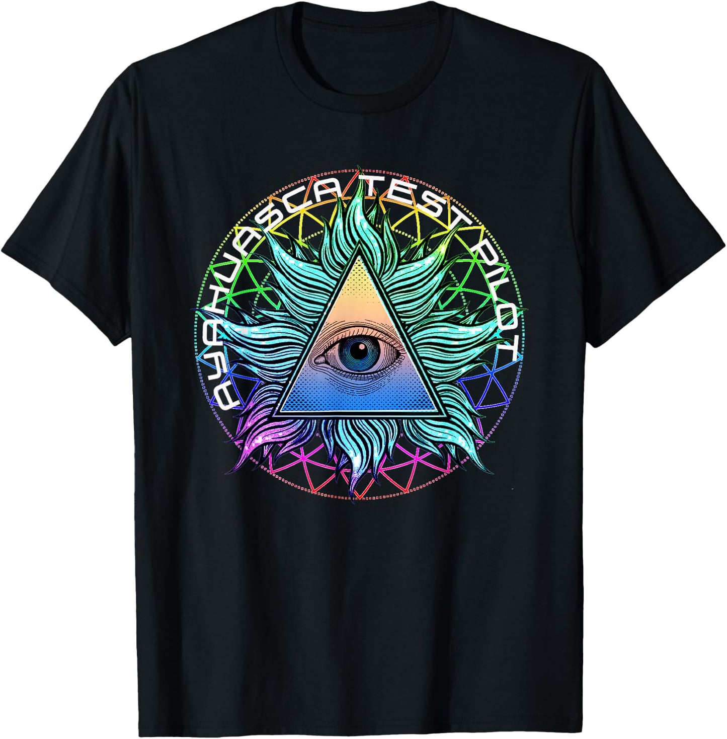 For Ayahuasca Test Pilots with All See Eyes T-Shirt - T-Shirt | Black