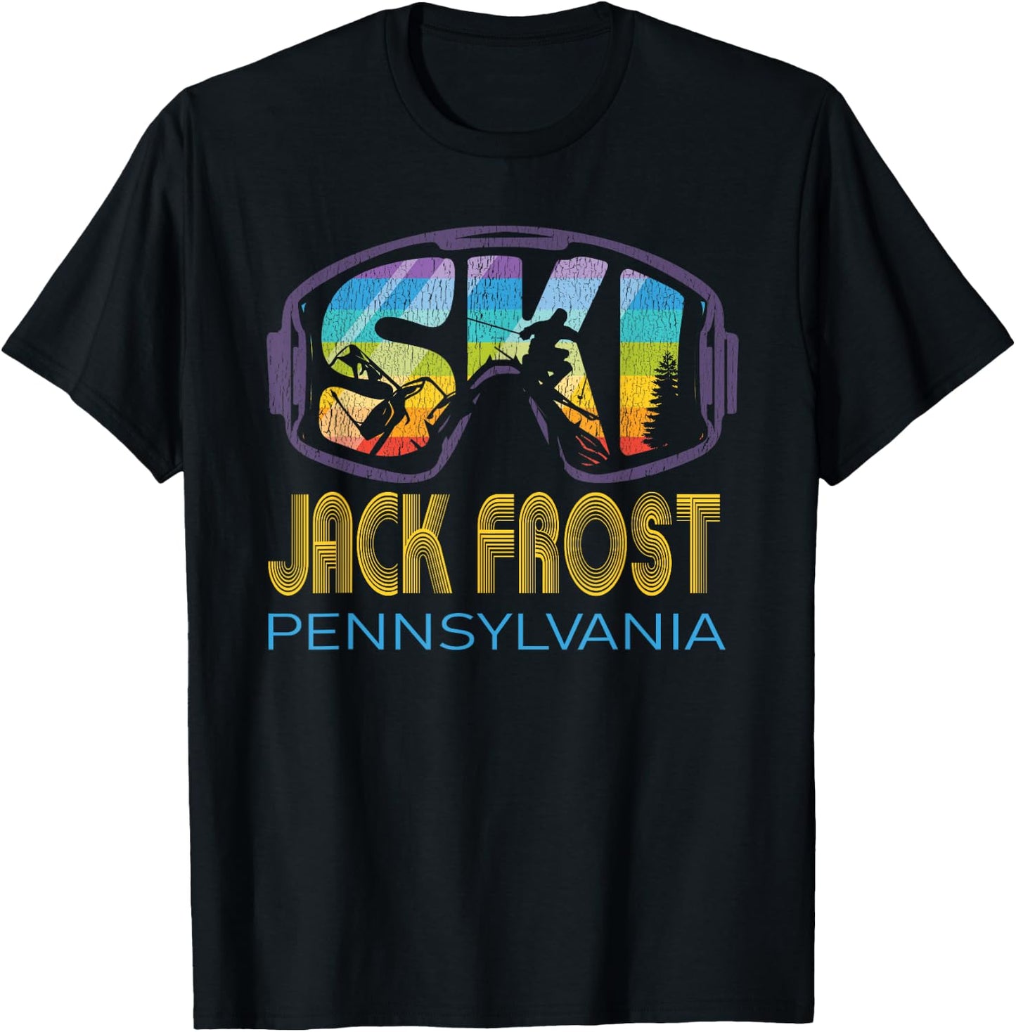 Ski Jack Frost Pennsylvania Skiing Vacation T-Shirt - T-Shirt | Black