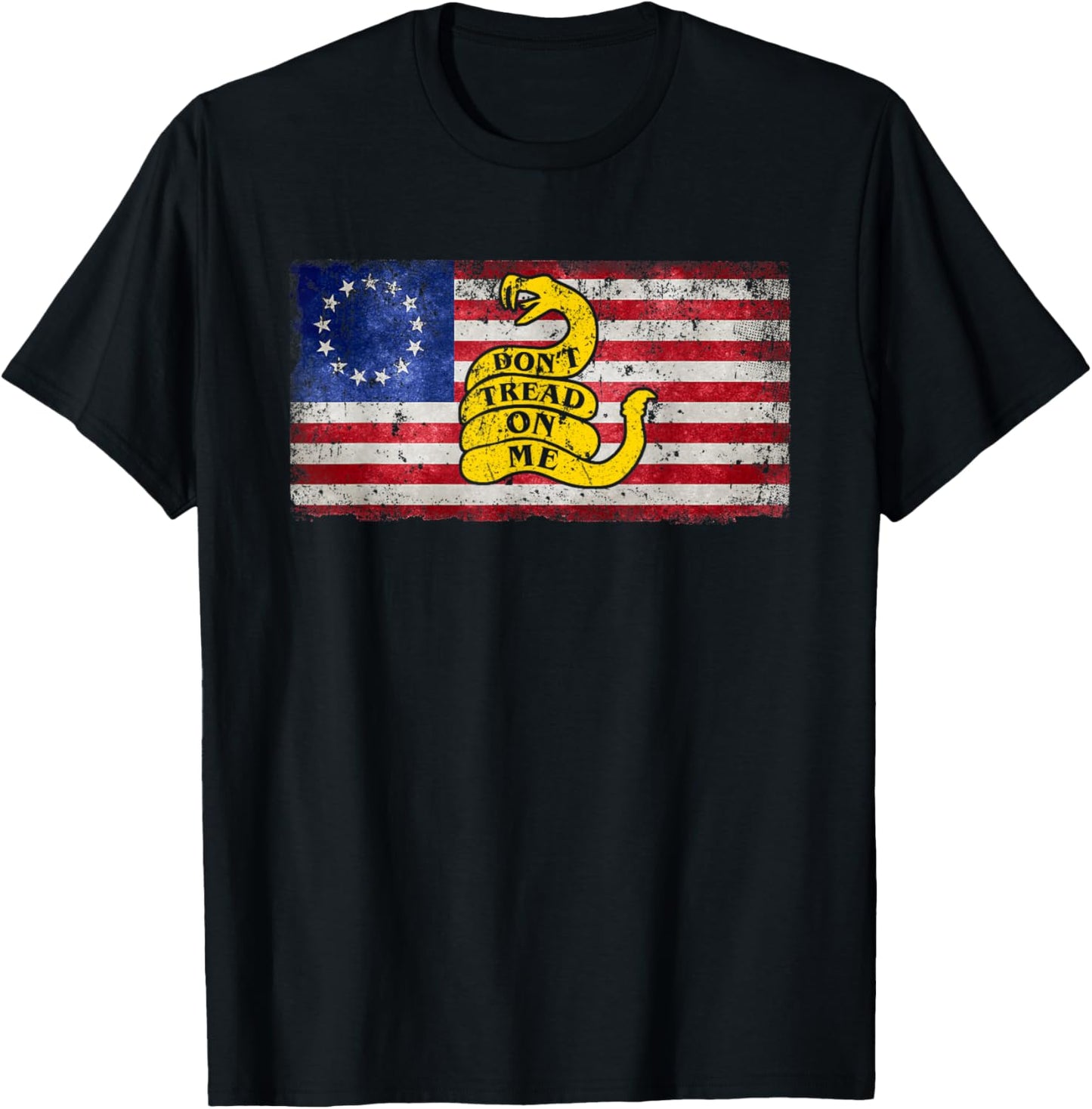 Betsy Ross Flag Dont Tread Patriotic on Me Women T-Shirt - T-Shirt | Black