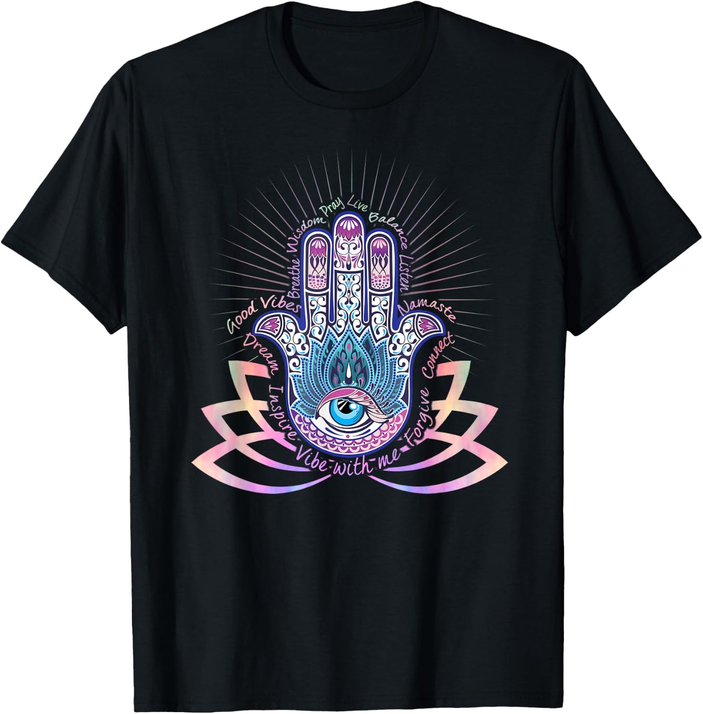 Buddha Dimond Lotus Zen Yoga Shirt Buddha dimond Lotus T-Shirt - T-Shirt | Black