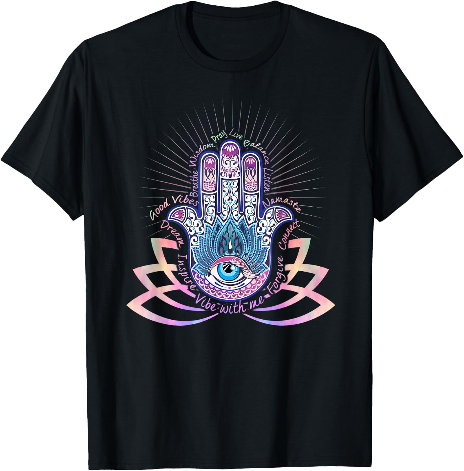 Buddha Dimond Lotus Zen Yoga Shirt Buddha dimond Lotus T-Shirt - T-Shirt | Black