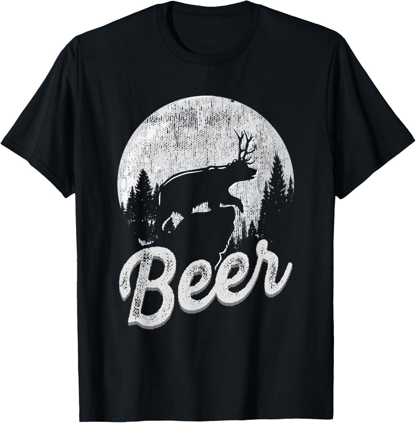 Bear Deer Beer Shirt Men Women Day Drinking Adult Humor Gift T-Shirt - T-Shirt | Black